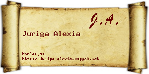 Juriga Alexia névjegykártya